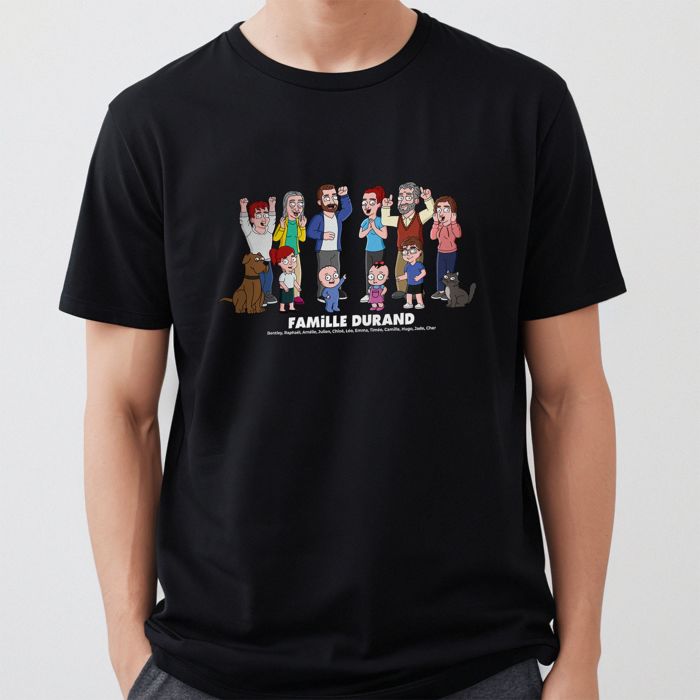 T-shirt personnalisé famille dessin animé – Illustration