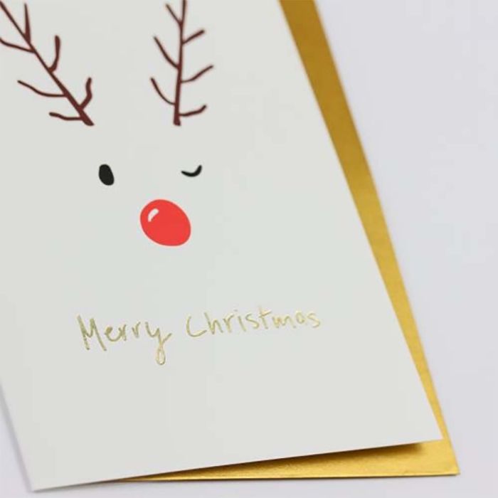 Carte de vœux de Noël Motif Renne