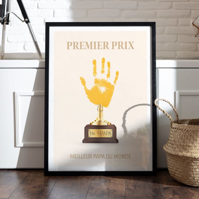 Poster personnalisé - Empreinte de main et trophée