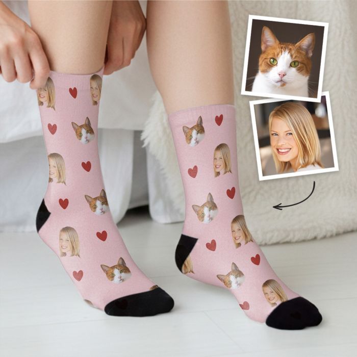 Chaussettes personnalisées avec animal de compagnie et visage