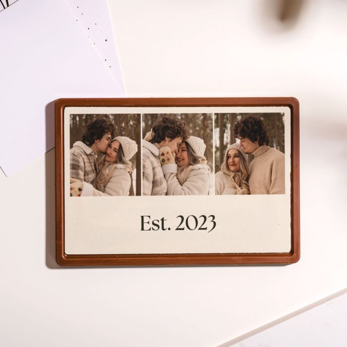 Chocolat personnalisé Carte avec collage photo et texte