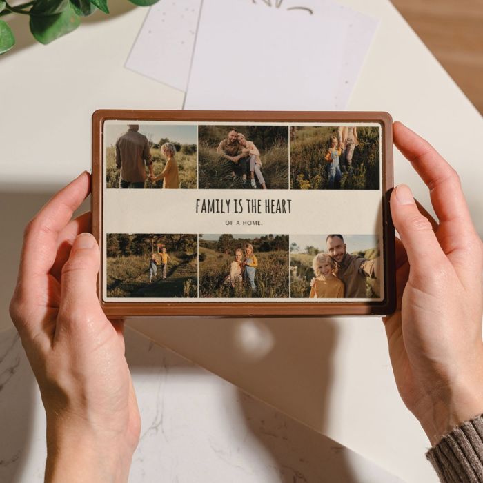 Chocolat personnalisé Carte avec 6 photos et texte
