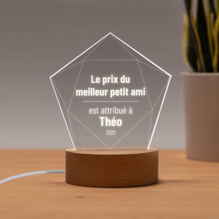 Lampe LED personnalisée avec étoile