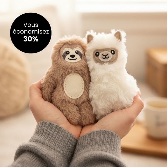 Coffret cadeau Mini lama et paresseux chauffants