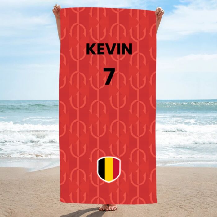 Serviette Personnalisée Coupe du Monde avec Texte