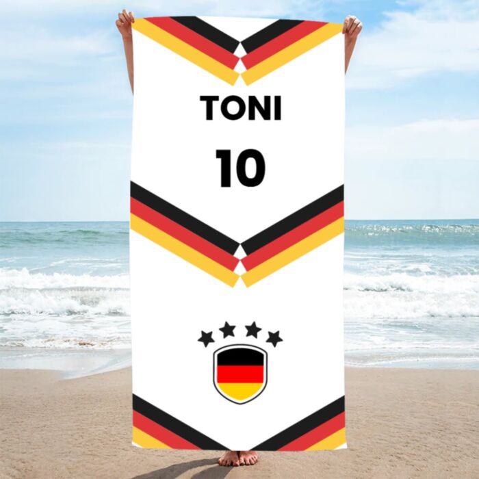 Serviette Personnalisée Coupe du Monde avec Texte