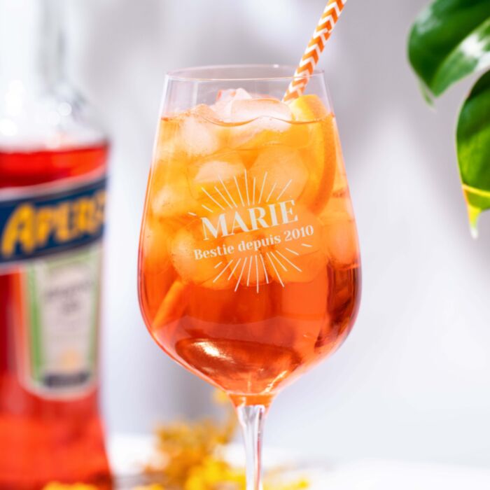 Verre Aperol Spritz personnalisé avec prénom - Design