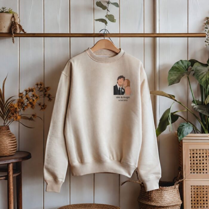 Pull personnalisé petite illustration