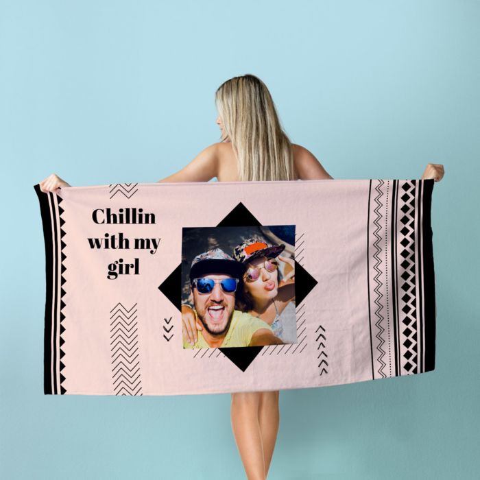 Serviette avec Image et Texte