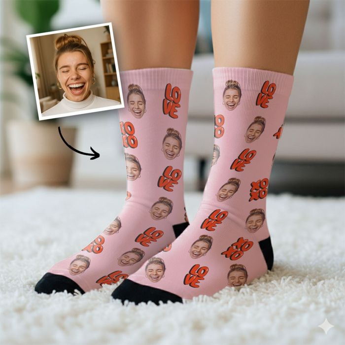 Chaussettes personnalisées visage différents designs
