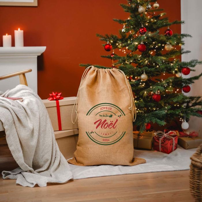 Pochon personnalisé Spécial Noël avec texte