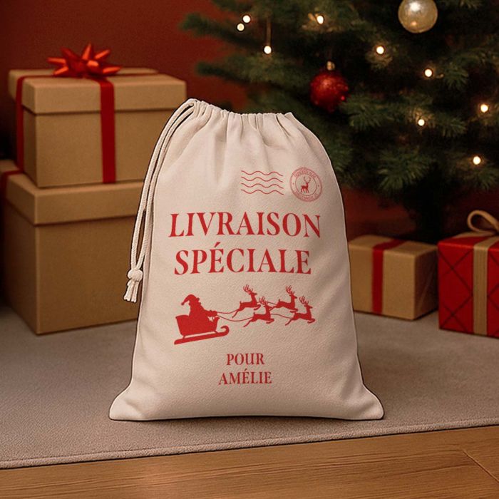 Pochon personnalisé Spécial Noël Design Postal
