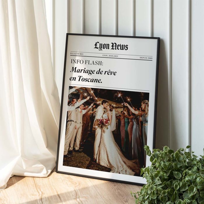 Poster personnalisé style journal