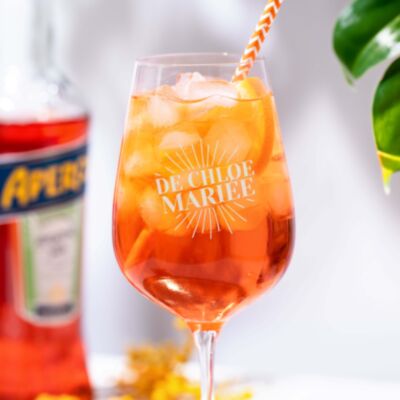 Verre Aperol personnalisé avec nom – JGA Verre Aperol personnalisé avec nom – JGA