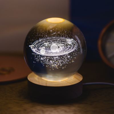 Globe en cristal – Planètes en 3D