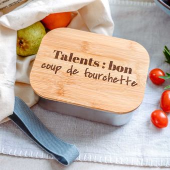 Lunch box personnalisée avec texte
