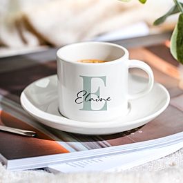 Tasse Expresso Personnalisée + Soucoupe – Ajoutez Votre Photo Et Texte – Cadeau Unique Pour Amateurs De Café
