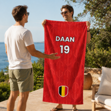 Serviette Personnalisée Coupe du Monde avec Texte