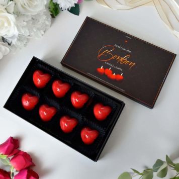 Bougies parfumées au chocolat en forme de cœur