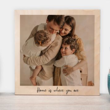 Photo sur bois personnalisée - Design Polaroid