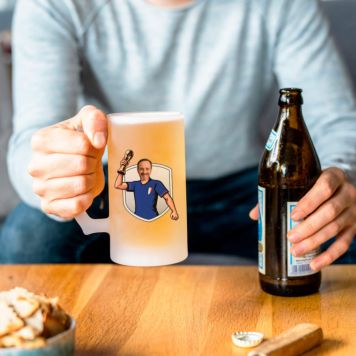 Chope de bière personnalisée avec photo - Coupe du Monde