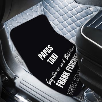 Tapis voiture personnalisé avec 5 lignes - Design