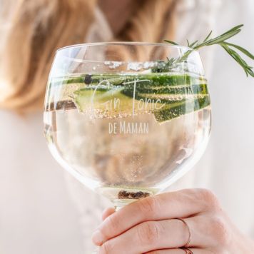 Verre à gin personnalisé avec texte