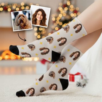 Chaussettes personnalisées avec animal de compagnie et visage