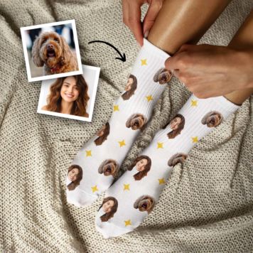 Chaussettes personnalisées avec animal de compagnie et visage
