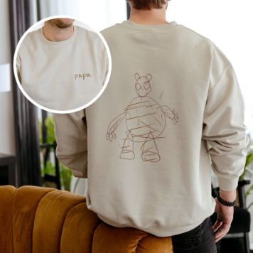 Pull personnalisé avec votre dessin devant et derrière
