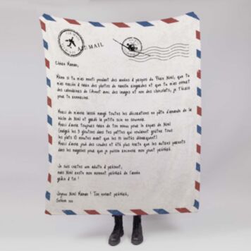 Petite couverture personnalisée en forme de lettre