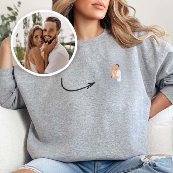 Pull personnalisé petite illustration