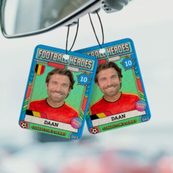Désodorisant voiture personnalisé - carte à collectionner Coupe du Monde avec photo