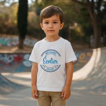T-shirt personnalisé Enfant avec cercle et texte