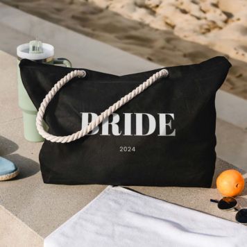 Sac de plage personnalisé avec deux lignes - Design