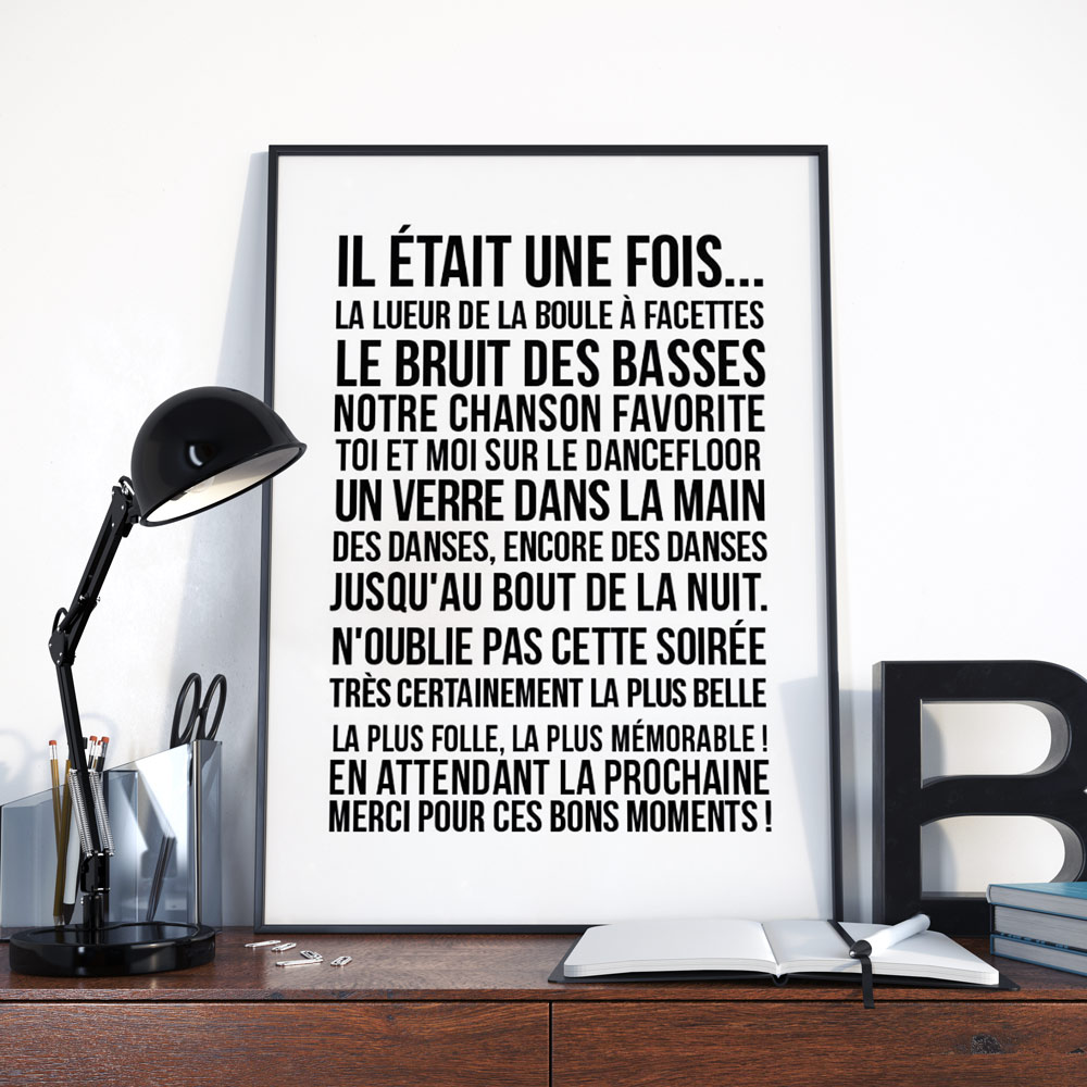 Poster Personnalisable Il était une fois…