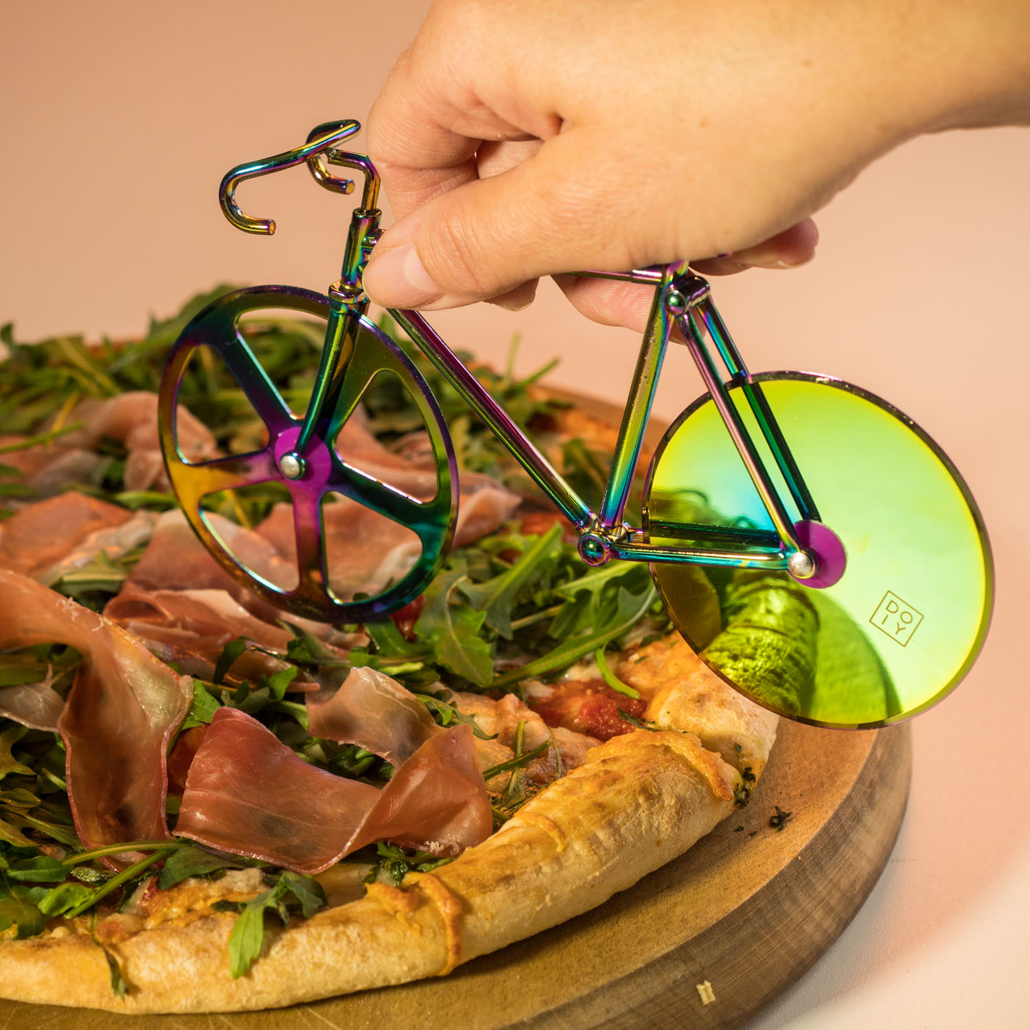 Roulette à pizza vélo