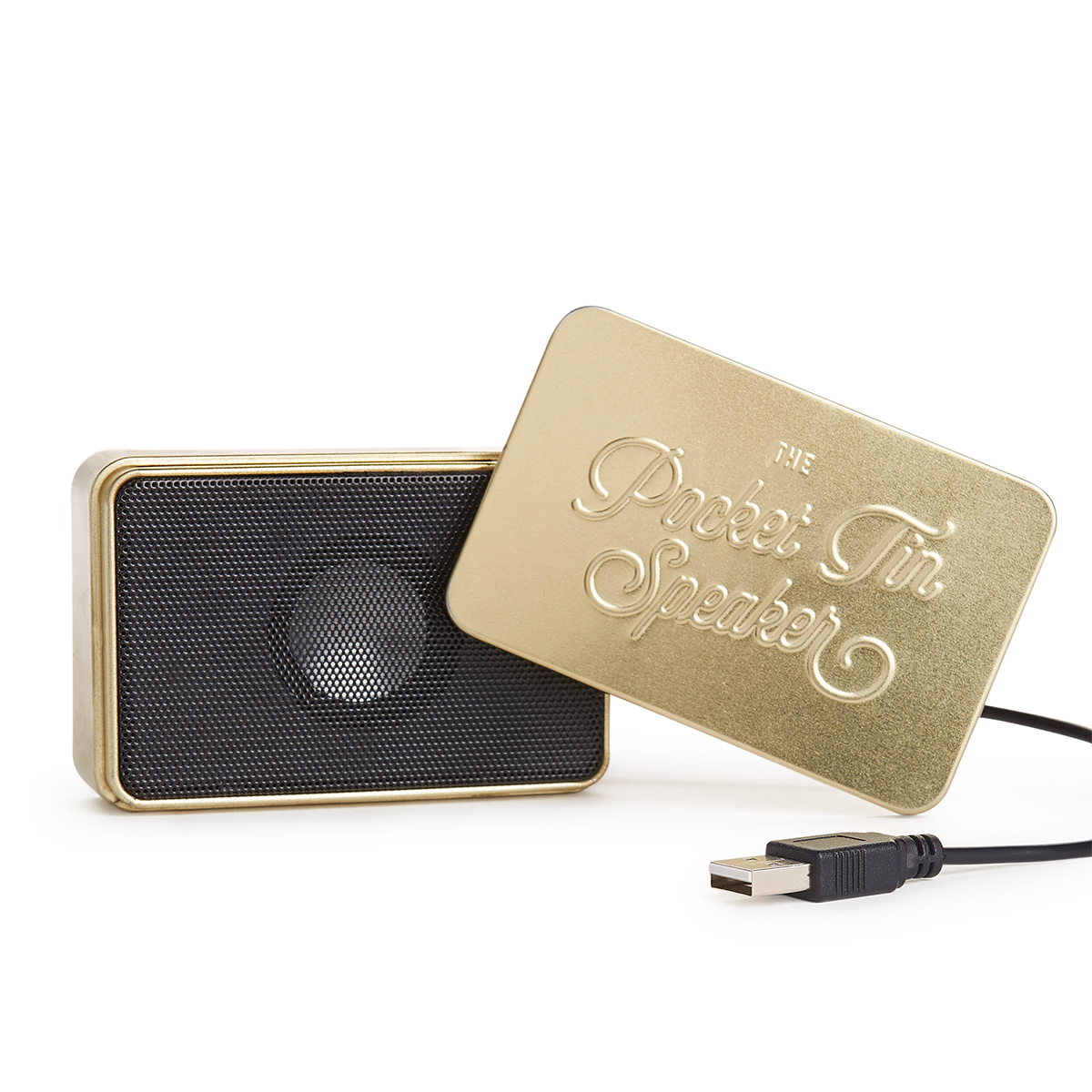 Mini enceinte Bluetooth dans boîte métallique