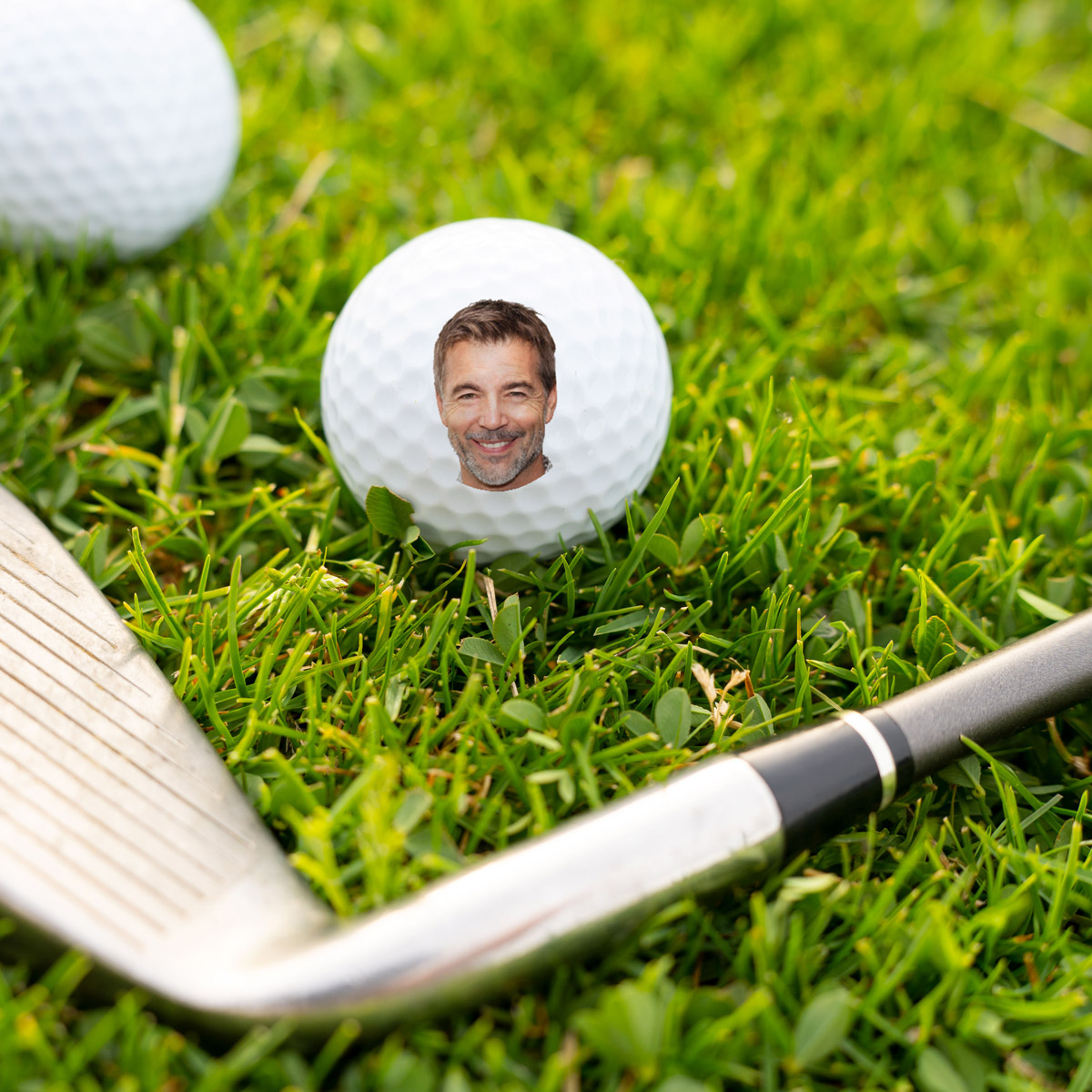 Balles de golf personnalisées avec visage