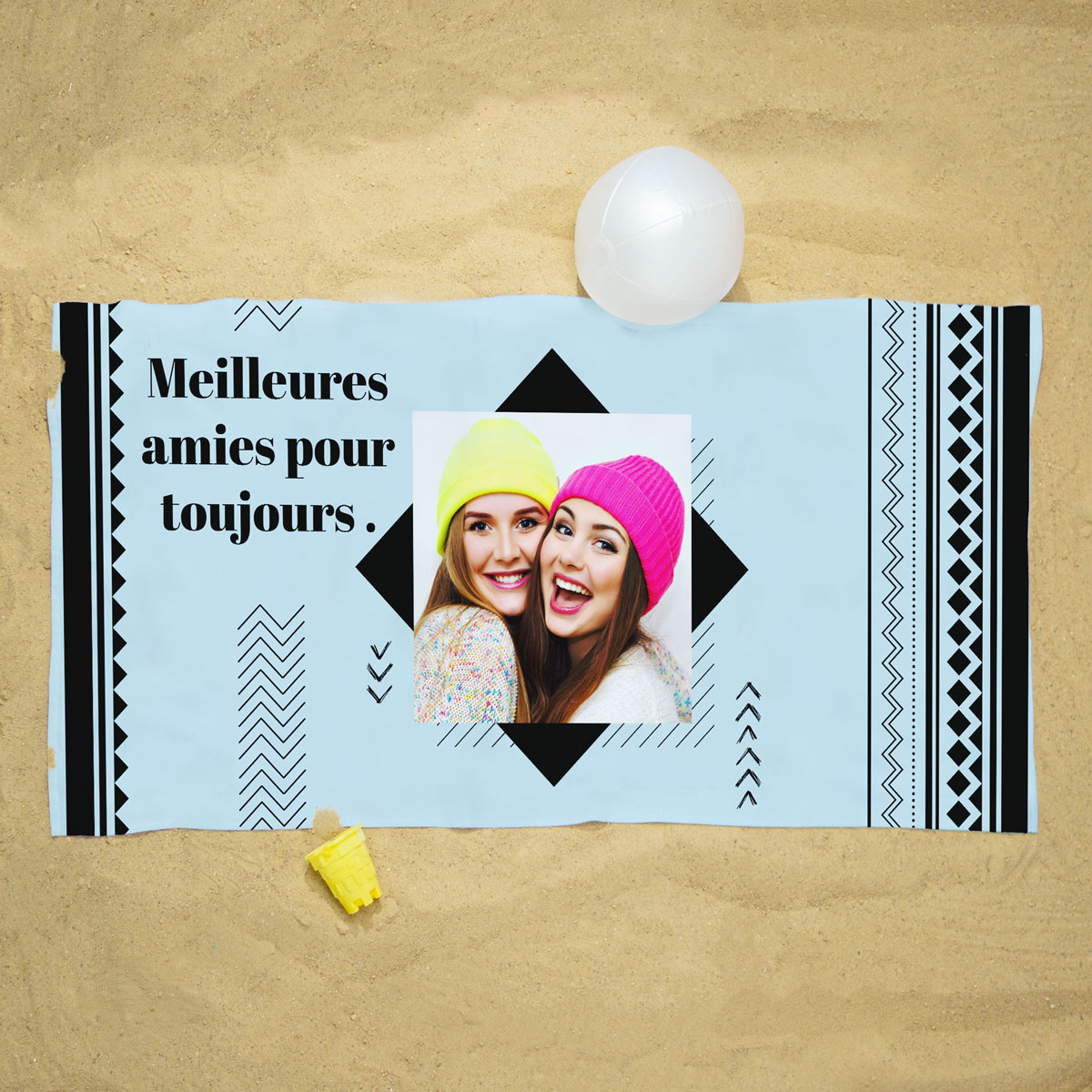 Serviette avec Image et Texte