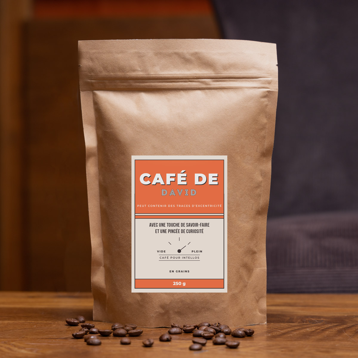 Café Réservoir de caféine avec texte