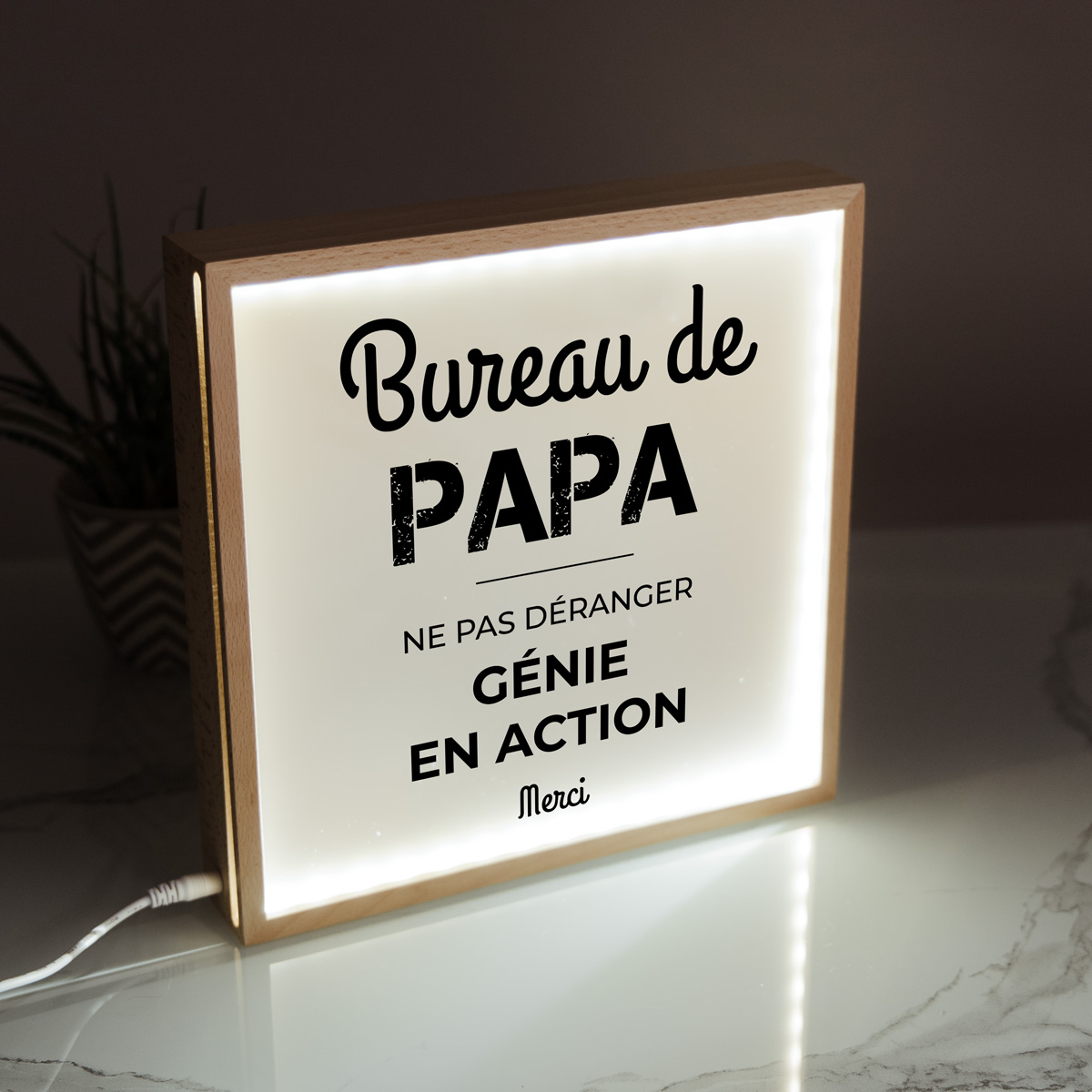 Light Box Cadre Lumineux avec 6 lignes