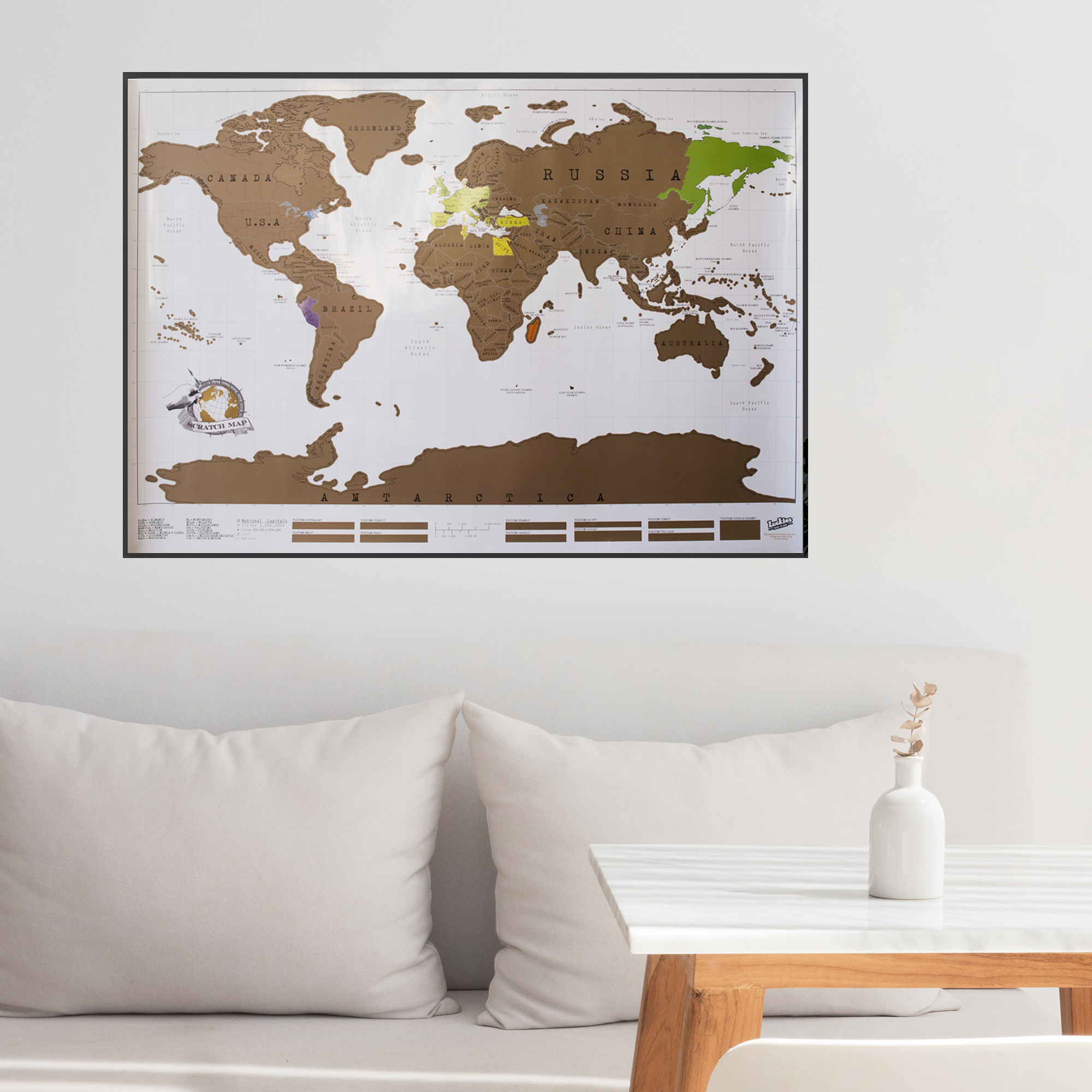 Carte du monde à gratter