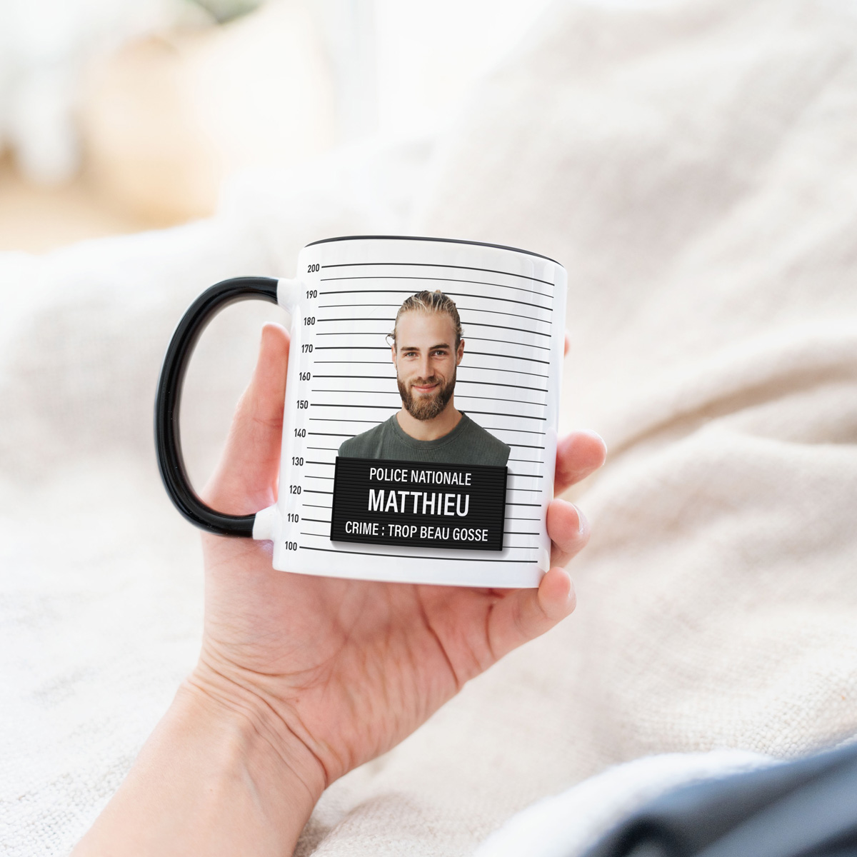Mug personnalisé avec visage - Photo de police