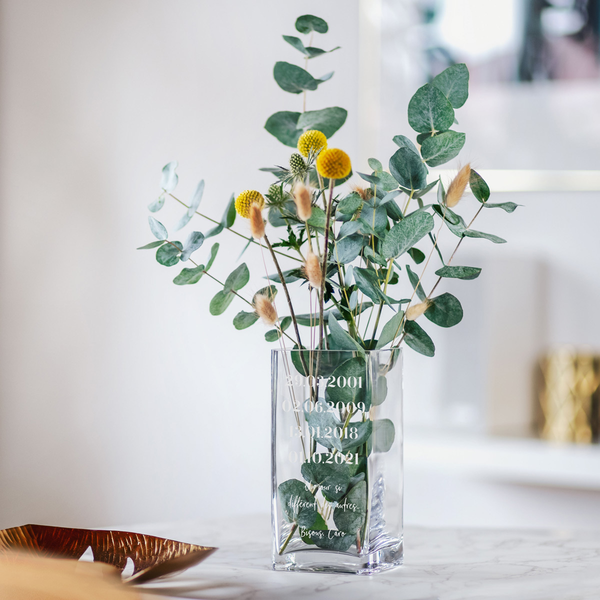 Vase personnalisé - Dates importantes