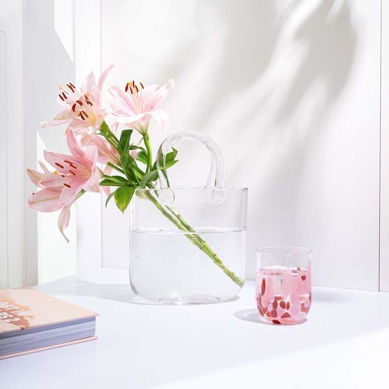 Vase en verre Sac à main