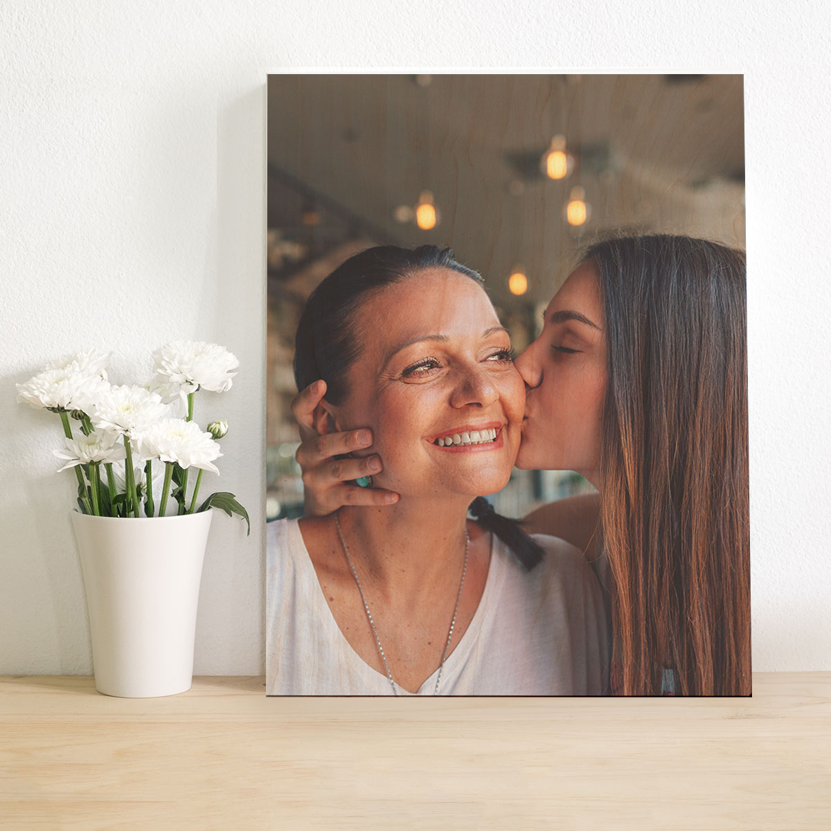 Personalisierbares Foto Holzbild cadeau maman Photo Personnalisable sur Bois