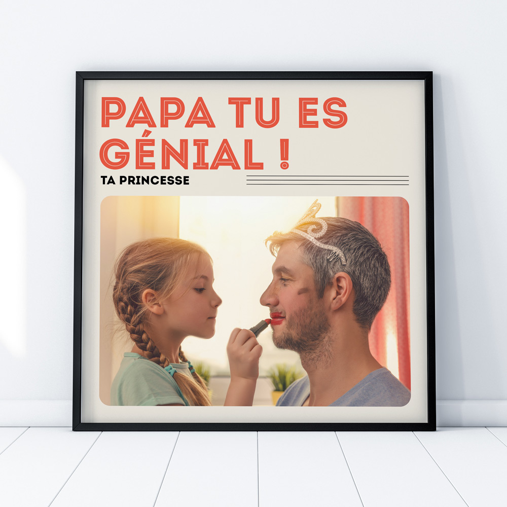 cadeau fête des pères Poster Couverture Vinyle