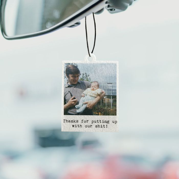 Cadeau fête des pères Désodorisant voiture personnalisé Design Polaroïd