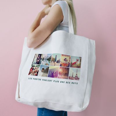 Sac Personnalisable avec 10 Photos & Texte Sac Personnalisable avec 10 Photos & Texte
